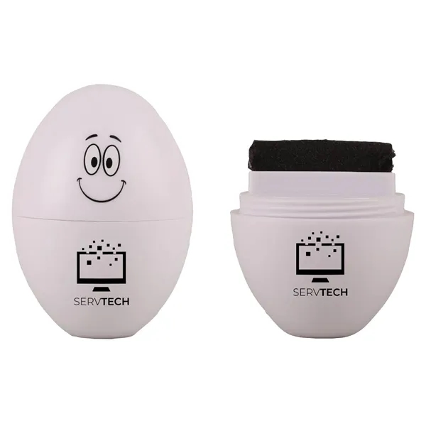 Smiley face spinner and screen cleaner plus 1 color pad print... from ASI 37218 Athena Promo (tm)