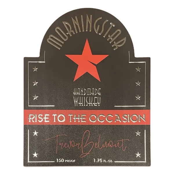 Item #339991 Embellished Label with Lamination and Raised Metallic Foil