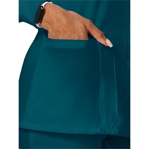 Dickies EDS Essentials Women's Snap Front Warm-up Jacket... from ASI 86018 Scrub Authority