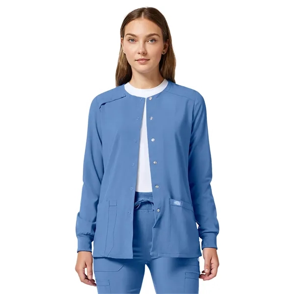 Dickies EDS Essentials Women's Snap Front Warm-up Jacket... from ASI 86018 Scrub Authority