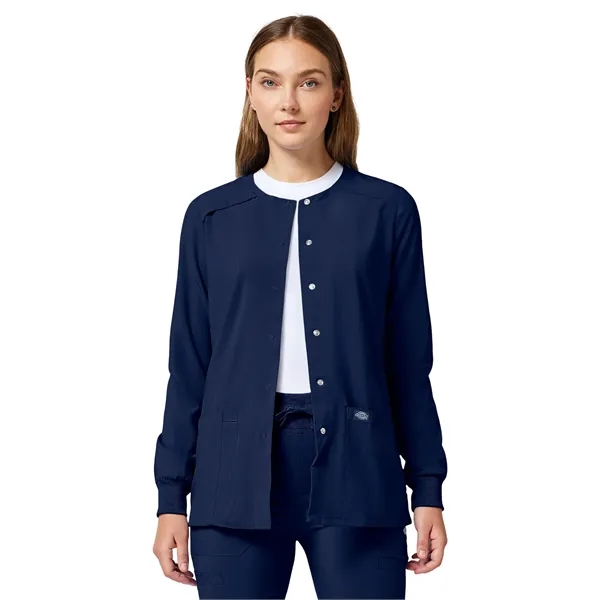 Dickies EDS Essentials Women's Snap Front Warm-up Jacket... from ASI 86018 Scrub Authority