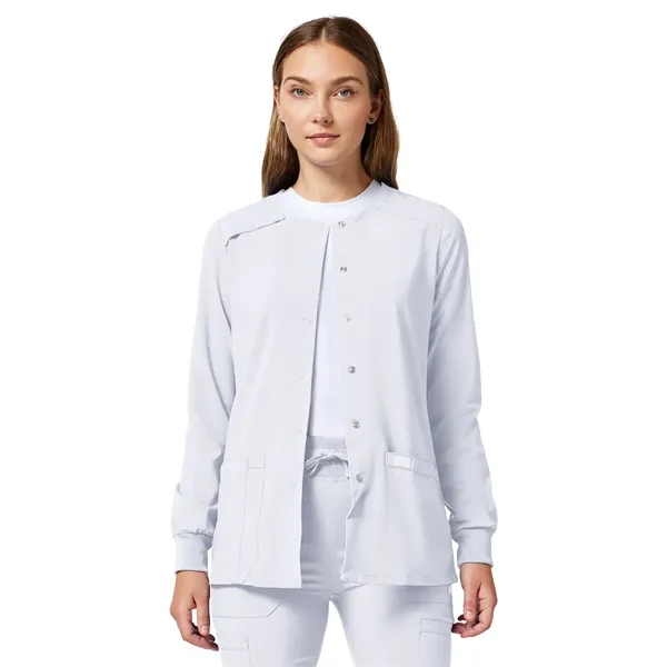 Dickies EDS Essentials Women's Snap Front Warm-up Jacket... from ASI 86018 Scrub Authority