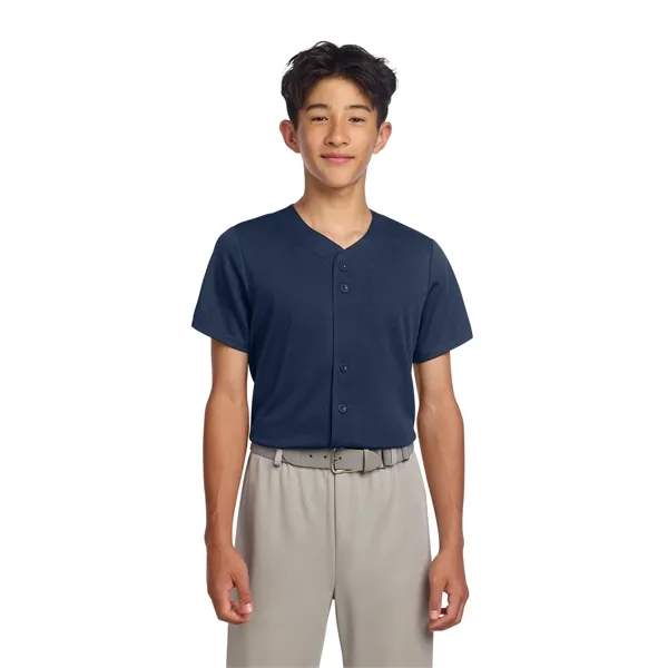 Sport-Tek Youth PosiCharge Tough Mesh Full-Button Jersey... from ASI 84863 SanMar