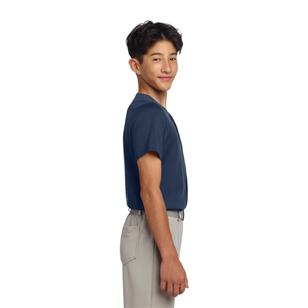 Sport-Tek Youth PosiCharge Tough Mesh Full-Button Jersey... from ASI 84863 SanMar