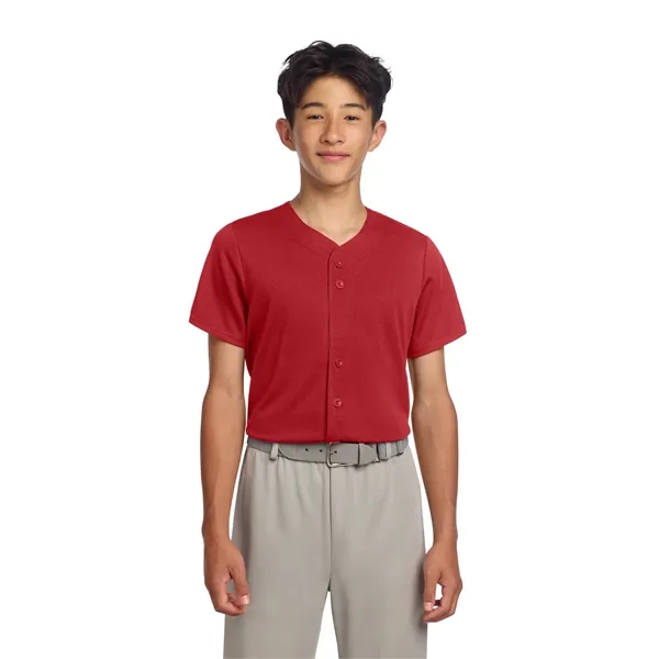 Sport-Tek Youth PosiCharge Tough Mesh Full-Button Jersey... from ASI 84863 SanMar