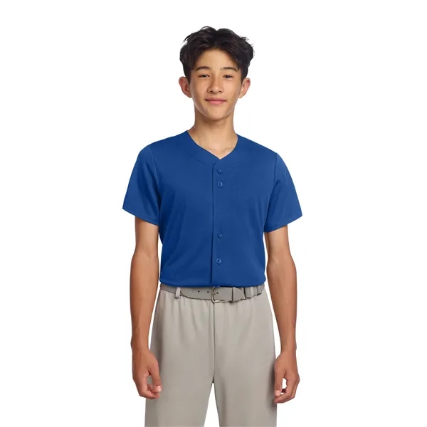 Sport-Tek Youth PosiCharge Tough Mesh Full-Button Jersey... from ASI 84863 SanMar