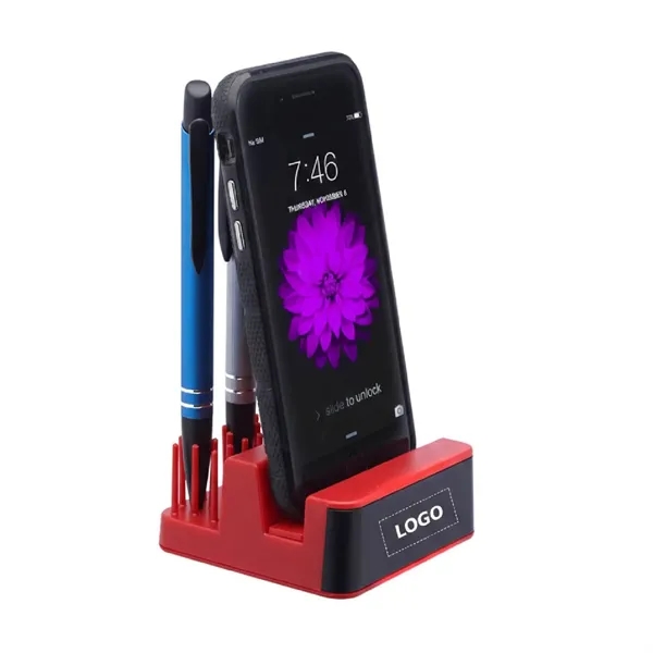 Light up logo pen holder phone stand plus laser engraving on... from ASI 37218 Athena Promo (tm)