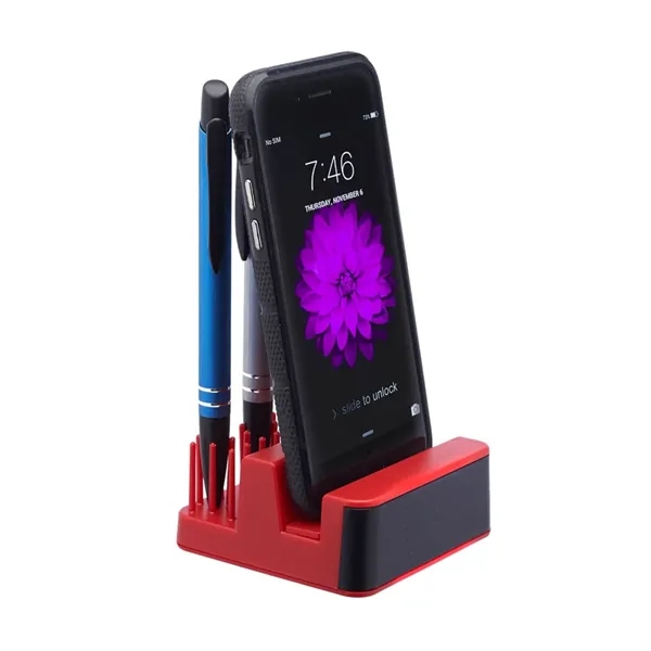 Light up logo pen holder phone stand plus laser engraving on... from ASI 37218 Athena Promo (tm)