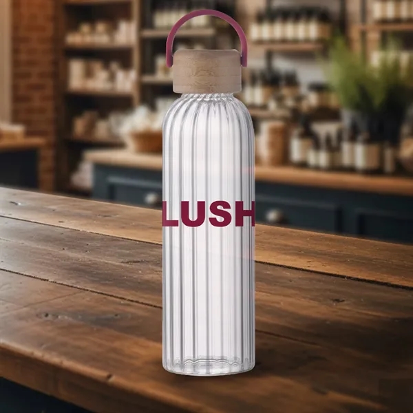 21 oz. glass bottle with bamboo lid... from ASI 90807 Tekweld