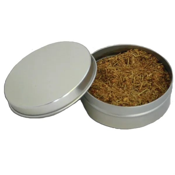 Four ounce gift tin with 3" full-color label filled with polybagged... from ASI 74601 Calico