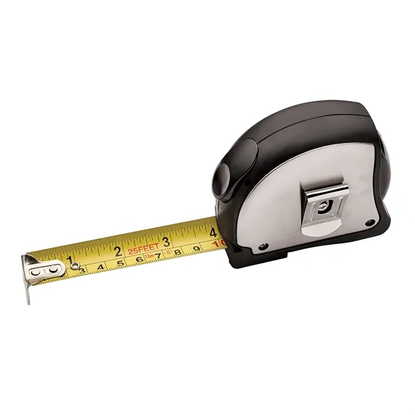 Tape measure with self-locking mechanism, impact-resistant rubber case, with 25' of... from ASI 46170 Compass Industries Inc
