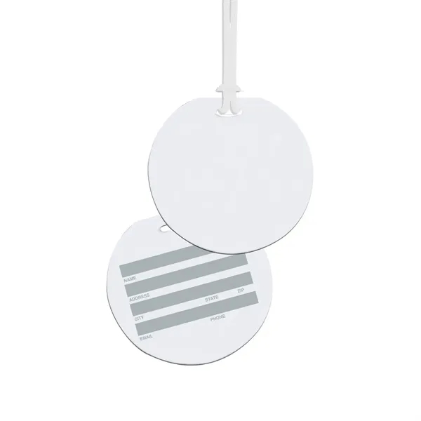 Round bag tag with standard tinted write-on ID surface and a... from ASI 68507 The Magnet Group / Perfect Line