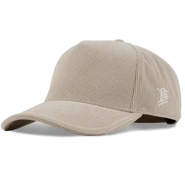 Retro stretch corduroy 5-panel hat with moisture-wicking comfort, ideal for stylish... from ASI 72657 Active Life Promo / Active Life