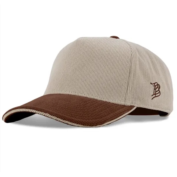 Retro stretch corduroy 5-panel hat with moisture-wicking comfort, ideal for stylish... from ASI 72657 Active Life Promo / Active Life