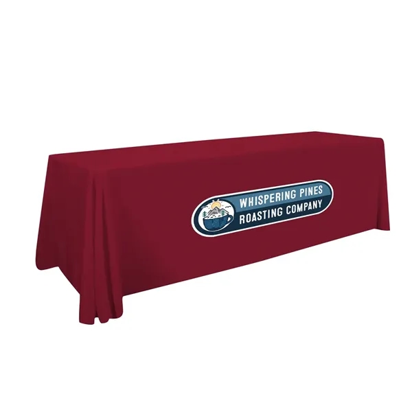Item #114135 8' Stain Resistant Pro 3-Sided Throw Full-Color Imprint