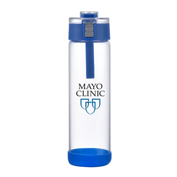 22 oz glass bottle with push-button locking lid, silicone carry loop,... from ASI 68190 Lungsal / Lungsal