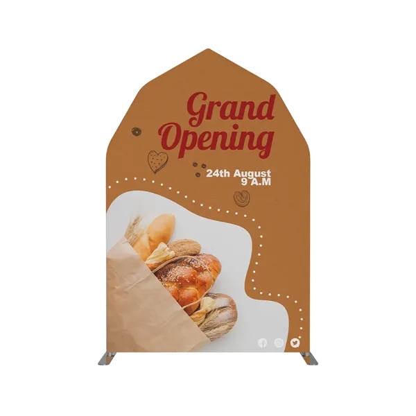 5'wx67.5'h Gable Top Display, aluminum frame, full color imprint on 240g... from ASI 49891 Discount Marketing Products / DMP