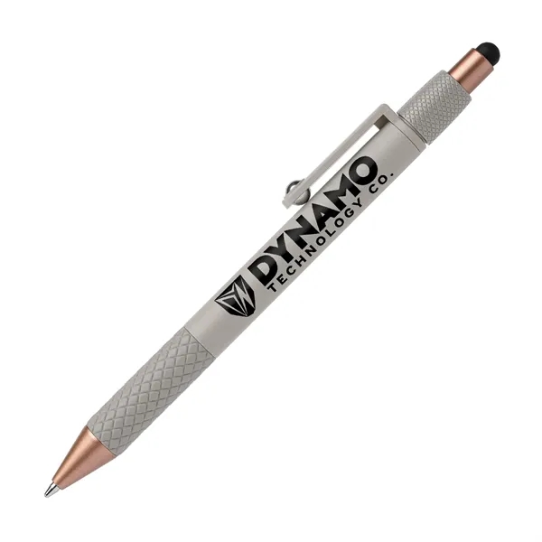 The Houston Plastic Fidget Pen with Stylus pairs soft-touch rABS with... from ASI 62088 IDProductsource