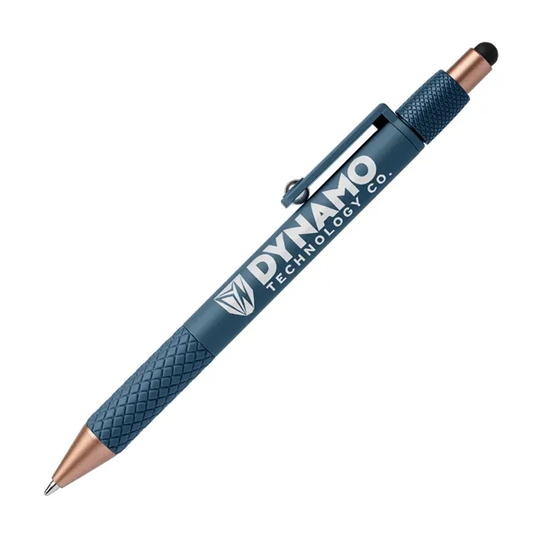 The Houston Plastic Fidget Pen with Stylus pairs soft-touch rABS with... from ASI 62088 IDProductsource