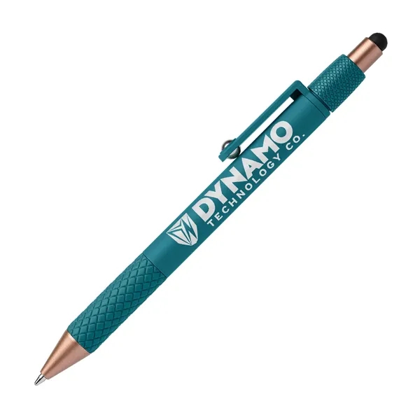 The Houston Plastic Fidget Pen with Stylus pairs soft-touch rABS with... from ASI 62088 IDProductsource