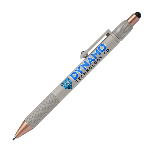 The Houston Plastic Fidget Pen with Stylus pairs soft-touch rABS with... from ASI 62088 IDProductsource