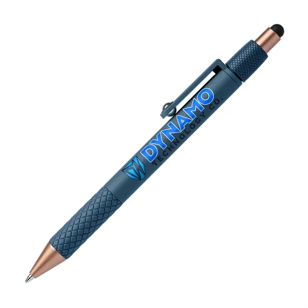 The Houston Plastic Fidget Pen with Stylus pairs soft-touch rABS with... from ASI 62088 IDProductsource