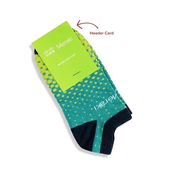 Cotton ankle socks with logo-ready custom design.... from ASI 88072 Sock Club Enterprises LLC