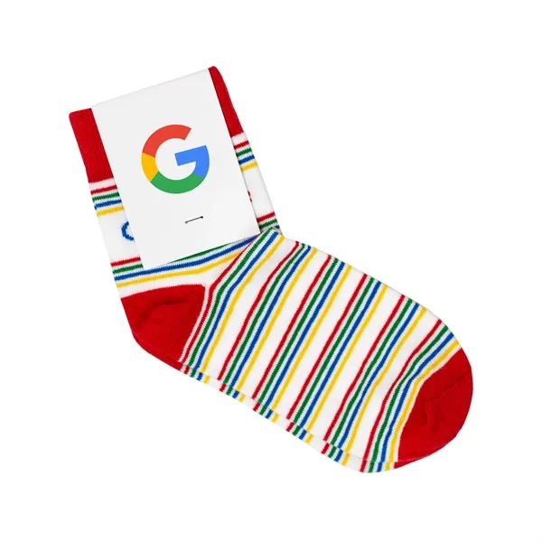 Cotton quarter crew socks with logo-ready design.... from ASI 88072 Sock Club Enterprises LLC