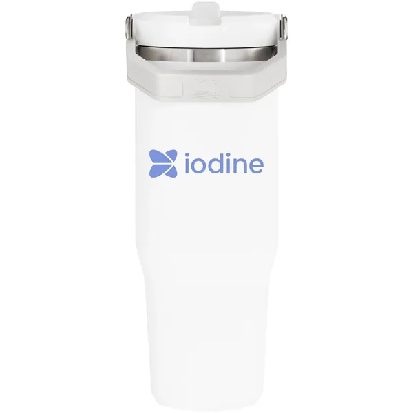 30 oz insulated stainless steel tumbler with flip straw lid, snap... from ASI 51197 ETS Express, LLC