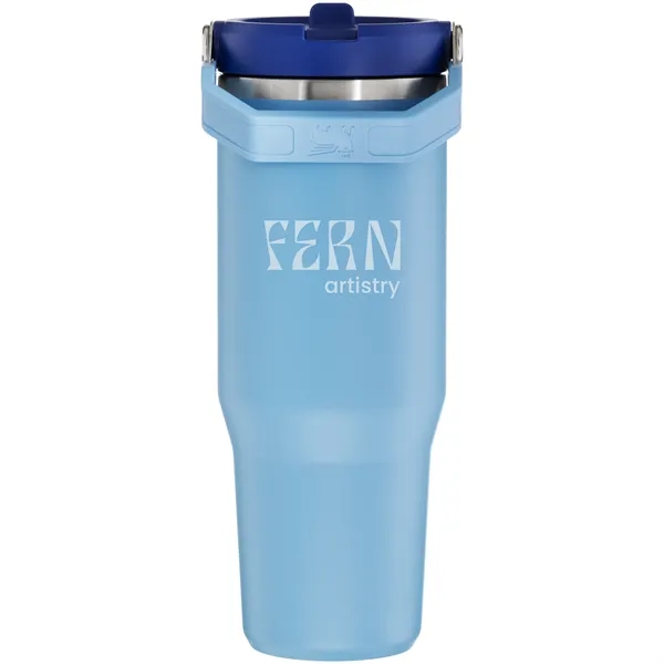 30 oz insulated stainless steel tumbler with flip straw lid, snap... from ASI 51197 ETS Express, LLC