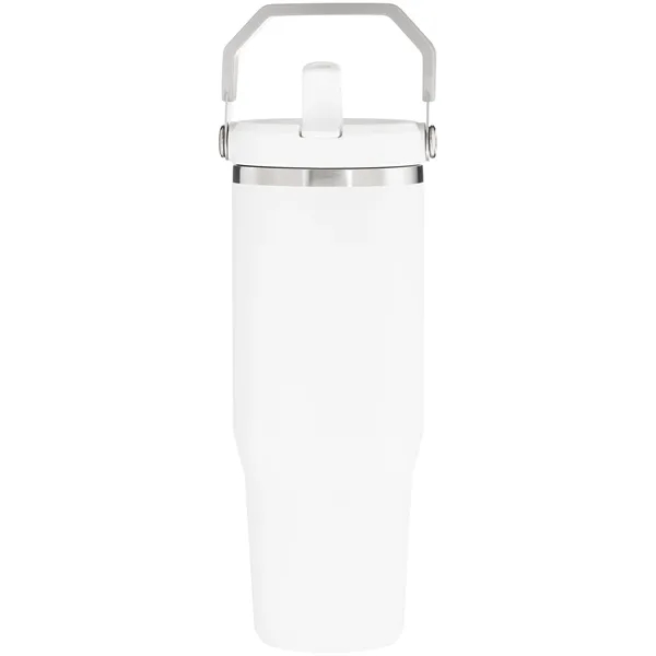 30 oz insulated stainless steel tumbler with flip straw lid, snap... from ASI 51197 ETS Express, LLC