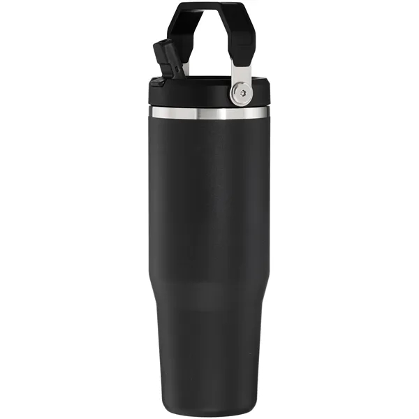 30 oz insulated stainless steel tumbler with flip straw lid, snap... from ASI 51197 ETS Express, LLC