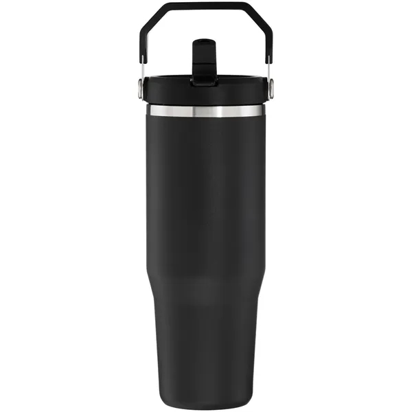 30 oz insulated stainless steel tumbler with flip straw lid, snap... from ASI 51197 ETS Express, LLC