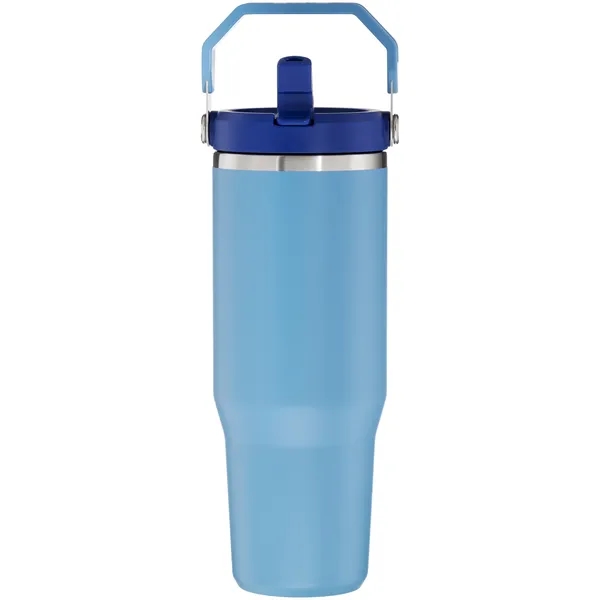 30 oz insulated stainless steel tumbler with flip straw lid, snap... from ASI 51197 ETS Express, LLC