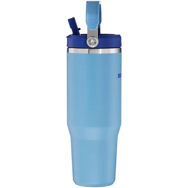 30 oz insulated stainless steel tumbler with flip straw lid, snap... from ASI 51197 ETS Express, LLC