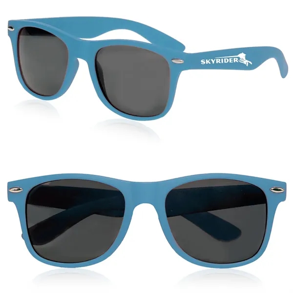 Velvet smooth plastic sunglasses in an adult size with UV 400... from ASI 39552 BEL Promo
