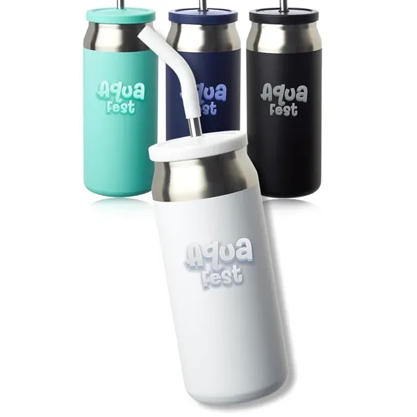 22 oz. can-shaped stainless steel tumbler with single wall construction, silicone... from ASI 39552 BEL Promo