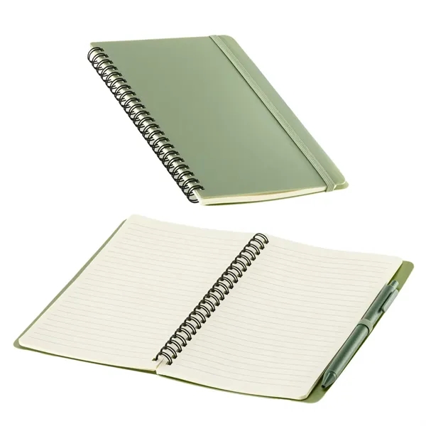 Repreve® Recycled Hardcover Spiral Notebook with Pen... from ASI 36730 Ariel Premium Supply Inc