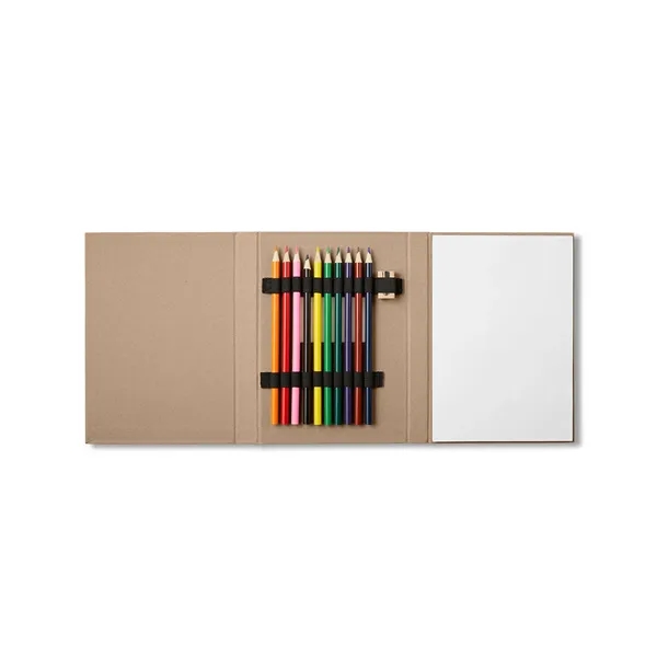 Art pencil set with a cardboard cover, 10 colored pencils, pencil... from ASI 79530 Prime Line