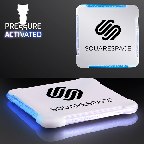 Square LED drink coaster is a color-changing good time.... from ASI 34194 ALightPromos / Alight Promotional Products