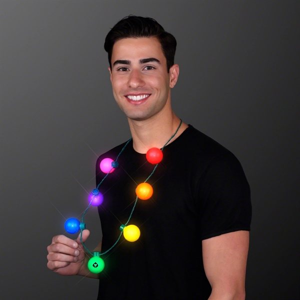 Light Globes Rainbow Party Necklace; Blank and Imprint Pricing... from ASI 34194 ALightPromos