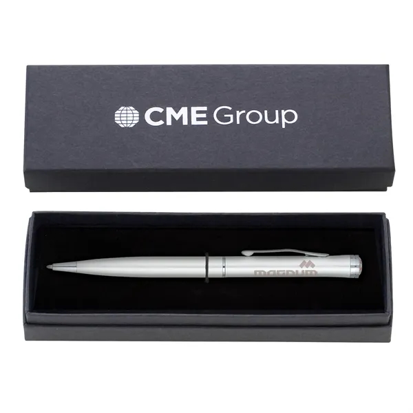 Twist-action brass pen with full-color epoxy dome logo top, velvet-insert gift... from ASI 68190 Lungsal / Lungsal