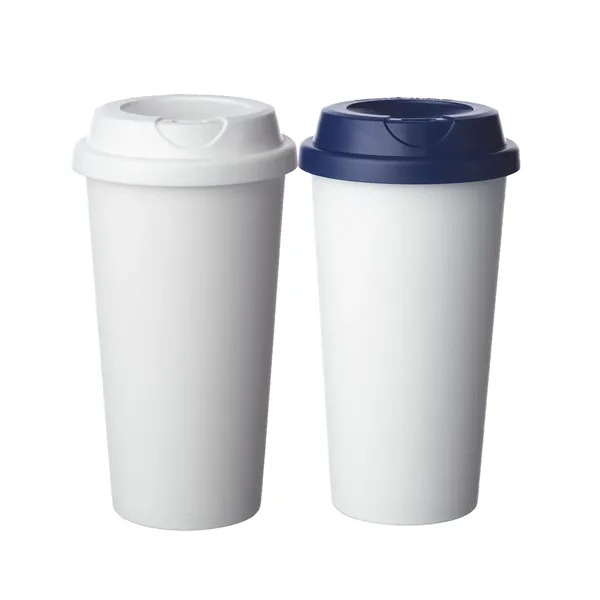 Double wall plastic tumbler of 16 oz. capacity with 1 color... from ASI 37218 Athena Promo (tm)