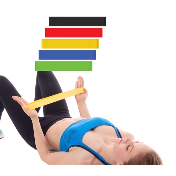 5 in 1 exercise loop latex elastic resistance band set for... from ASI 37218 Athena Promo (tm)
