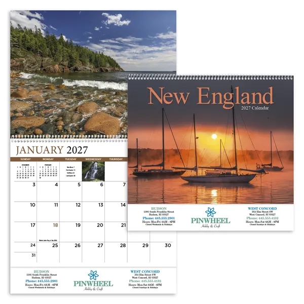 New England Appointment Calendar - Spiral... from ASI 40480 Koozie Group / HotLine®