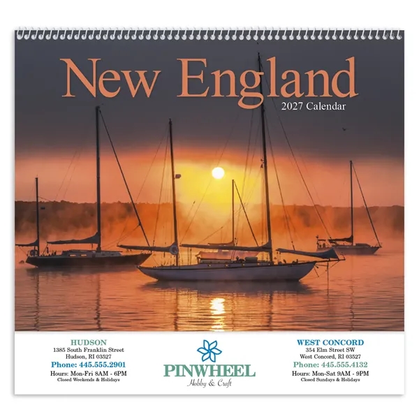 New England Appointment Calendar - Spiral... from ASI 40480 Koozie Group / HotLine®