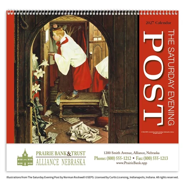 Saturday Evening Post Appointment Calendar - Spiral... from ASI 40480 Koozie Group / HotLine®