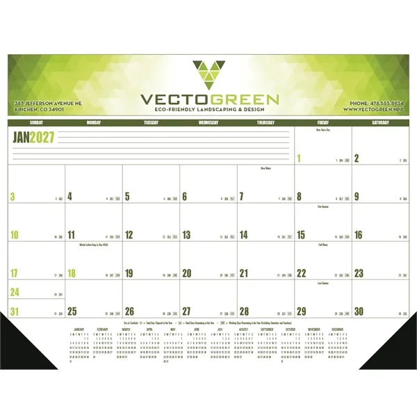 Multi-Color Desk Pad... from ASI 40480 Koozie Group / Norwood Triumph Calendar