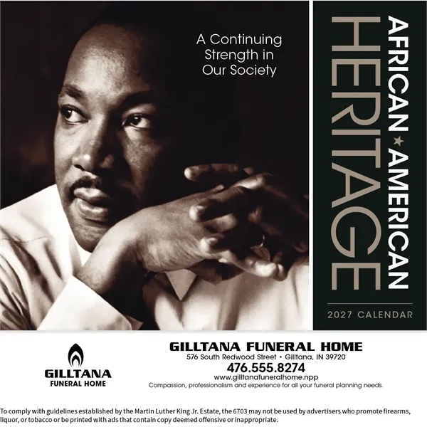 African-American Heritage: Dr. Martin Luther King, Jr.... from ASI 40480 Koozie Group / Norwood Triumph Calendar