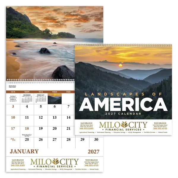Landscapes of America - Spiral... from ASI 40480 Koozie Group / Norwood Triumph Calendar